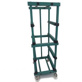 Kunststof bakkenwagen, 4 opnames, zonder stapelbakken, NORAH Plastics