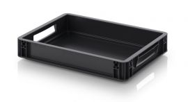 ESD stapelbak 40x30x7,5cm, inhoud 6,9 liter, NORAH Plastics