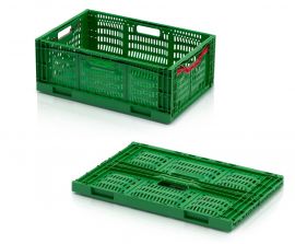 Klapkrat Distri-Box, 60x40x22cm, Groen, PP, NORAH Plastics