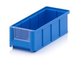 Magazijnbak 21,5x10x7,5cm, inhoud 1,08 liter met insteek zichtvenster, NORAH Plastics