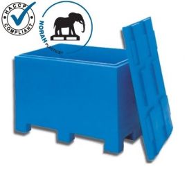 Isolatie palletbox incl. deksel, afm 120x80x85cm, 9 poten, inhoud 450 liter, NORAH Plastics
