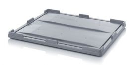 Palletbox deksel 120x100x4cm, Grijs, NORAH Plastics