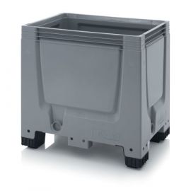Palletbox Mini , Halve Palletbox 80x60cm, Grijs, NORAH Plastics