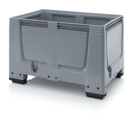 Palletbox 120x80x79cm, 4 poten, inhoud 535 liter