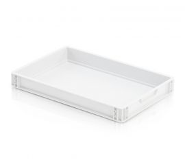 Deegbakken voor pizzabollen, 60x40x7,5cm, Wit, NORAH Plastics