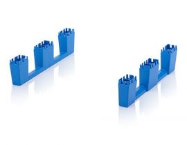 Set sleeplatten voor distributiebakken, beugelbakken, nestbakken met bodembaat 80x60cm, NORAH Plastics