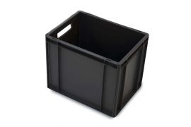 Zwarte, Stapelbak 40x30x32,5cm, inhoud 30 liter, zwart, NORAH Plastics