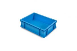 Stapelbak 40x30x12cm, inhoud 10 liter, blauw, NORAH Plastics