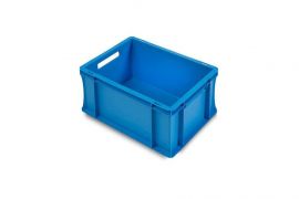 Stapelbak 40x30x22cm, inhoud 20 liter, blauw, NORAH Plastics