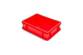 Stapelbak 40x30x12cm, inhoud 10 liter, rood, NORAH Plastics