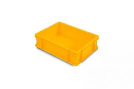 Stapelbak 40x30x12cm, inhoud 10 liter, geel, NORAH Plastics
