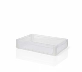 Euro-stapelbak 60x40x12,5cm, inhoud 24 liter, Transparant, NORAH Plastics