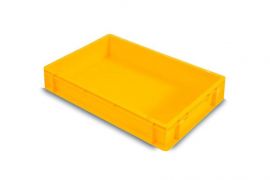 Stapelbak 60x40x12cm, inhoud 20 liter, geel, NORAH Plastics