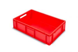 Rode Stapelbare, Stapelkisten, 60x40x17cm, 33 liter, Gesloten, PP, NORAH Plastics
