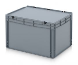 Stapelbak met klapdeksel 80x60x53,5cm, inhoud 228 liter