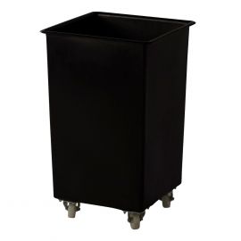 Verrijdbare bak, 120 liter, Zwart, Polyethyleen trolley, NORAH Plastics