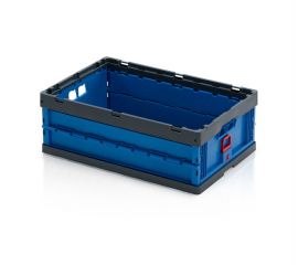 Klapkrat 60x40x22cm, inhoud 38 liter, Blauw, NORAH Plastics