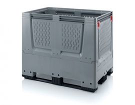 Vouwbare palletbox 120x80x100cm, 3 sleeplatten, inhoud 700 liter