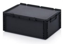 Elektronica bak met klapdeksel 60x40x23,5cm, inhoud 45 liter, NORAH Plastics