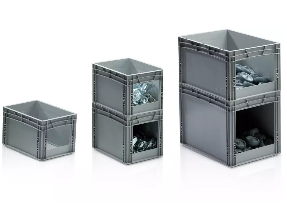 Kunststof bakken met grijpopening